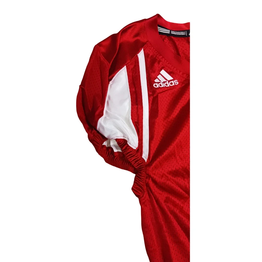 Adidas Climacool Checkdown Football Jersey XXS Men Power Red White Pull On New
